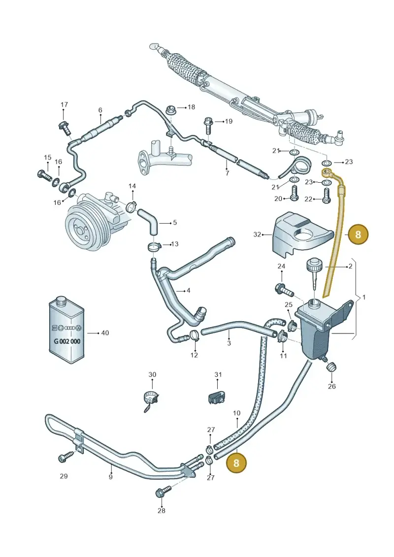 8E2422891AH — Audi A4/S4/Av./qu.     05> (2005-) diagram 249422600, position 8