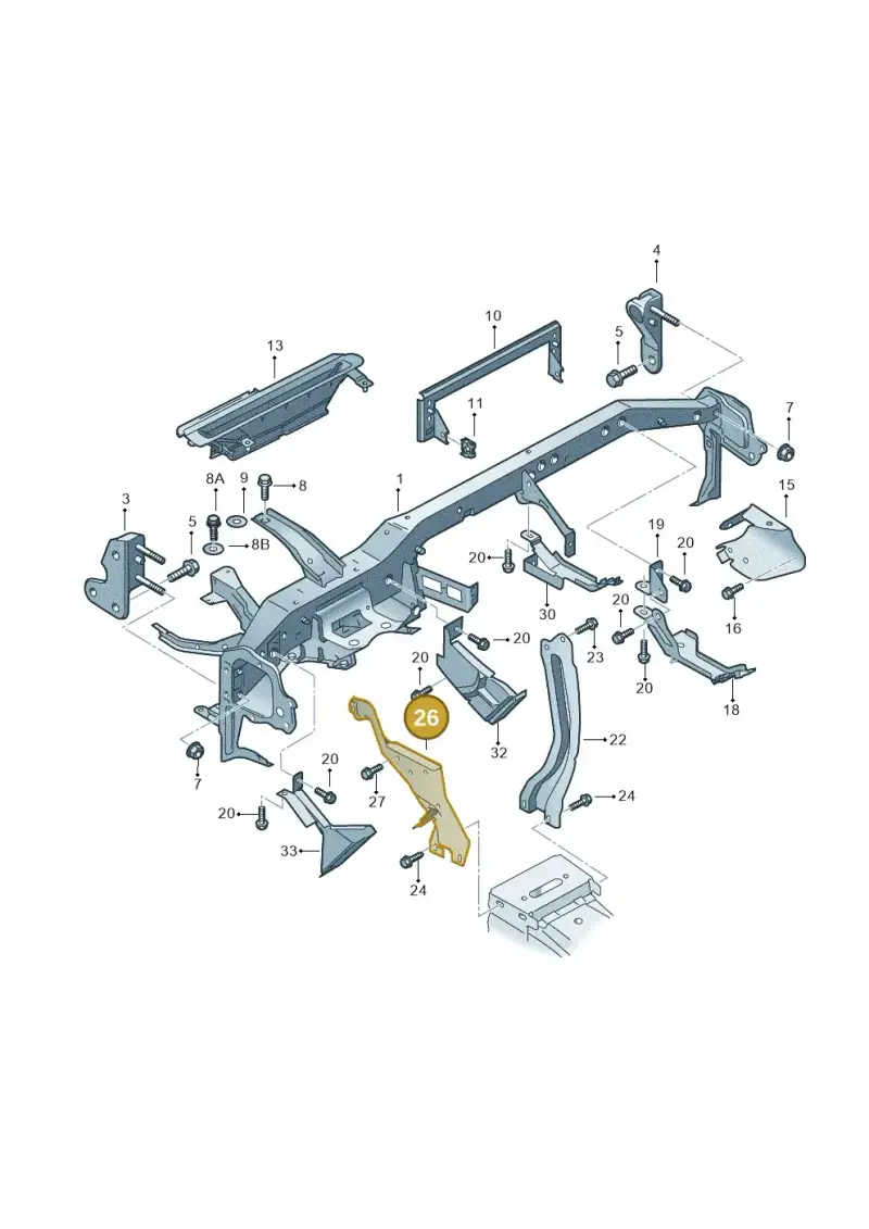 8E2857319A — Audi RS4 qu.           07> (2006-) diagram 249857000, position 26