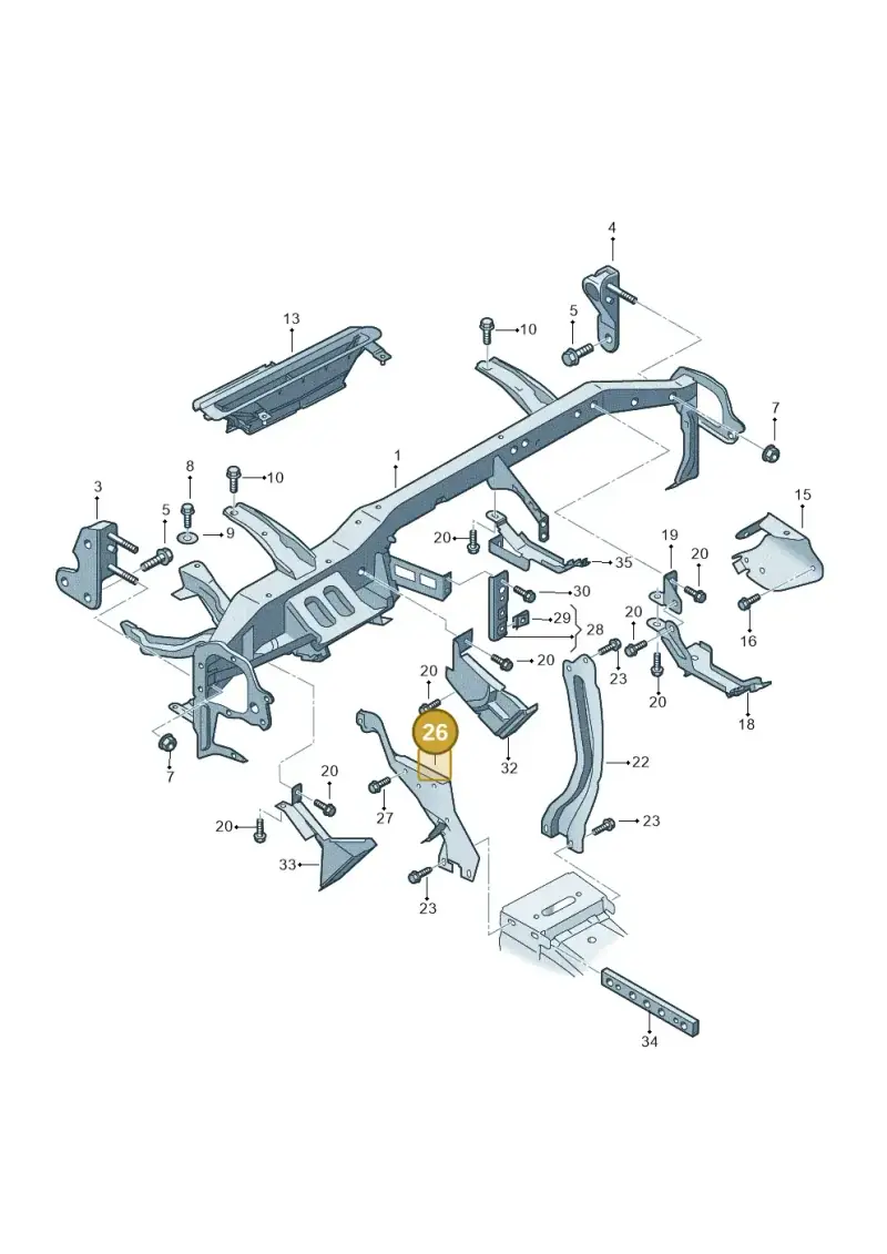 8E2857319A — Audi RS4 Cabrio qu.    08> (2007-) diagram 273857000, position 26