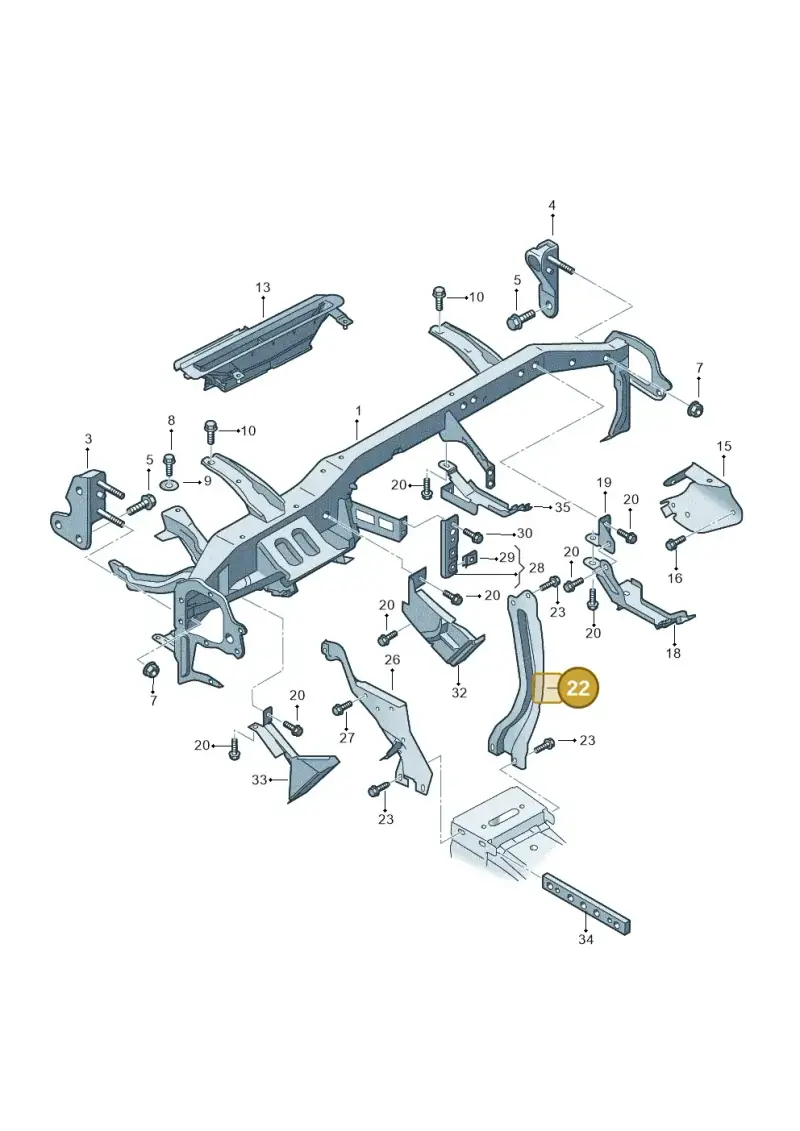8E2857320A — Audi RS4 Cabrio qu.    08> (2007-) diagram 273857000, position 22