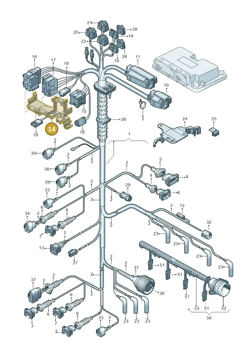 8E2937503A — Audi A4/S4/Av./qu. (2001-2004) diagram 221971230, position 14