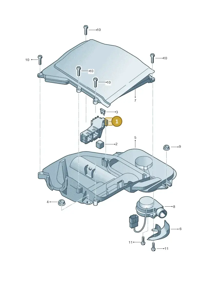 8E2937503A — Audi A4/S4 Cabrio./qu. 07> (2006-) diagram 249937300, position 1