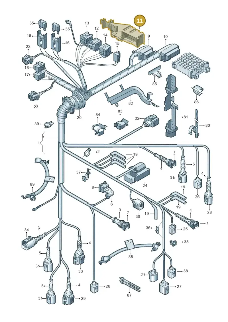 8E2937503A — Audi A4/S4 Cabrio./qu. (2002-2006) diagram 249971350, position 11