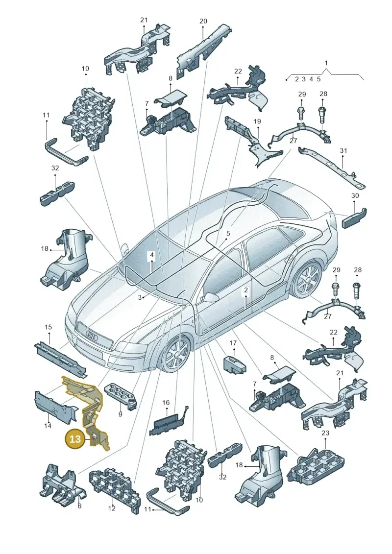 8E2971824 — Audi RS4 qu.           07> (2006-) diagram 249972800, position 13