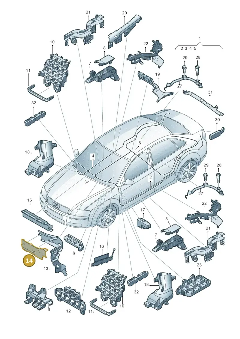 8E2971824C — Audi RS4 qu.           07> (2006-) diagram 249972800, position 14