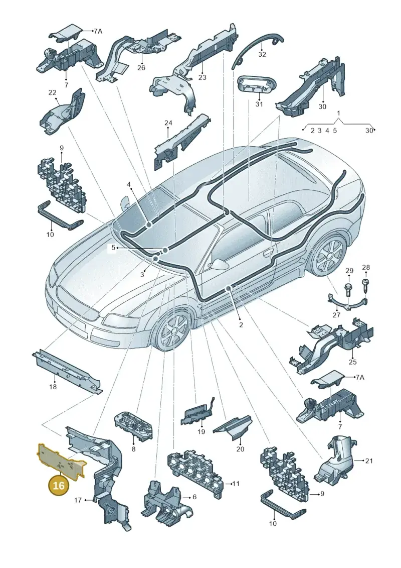 8E2971824C — Audi RS4 Cabrio qu.    08> (2007-) diagram 273972800, position 16