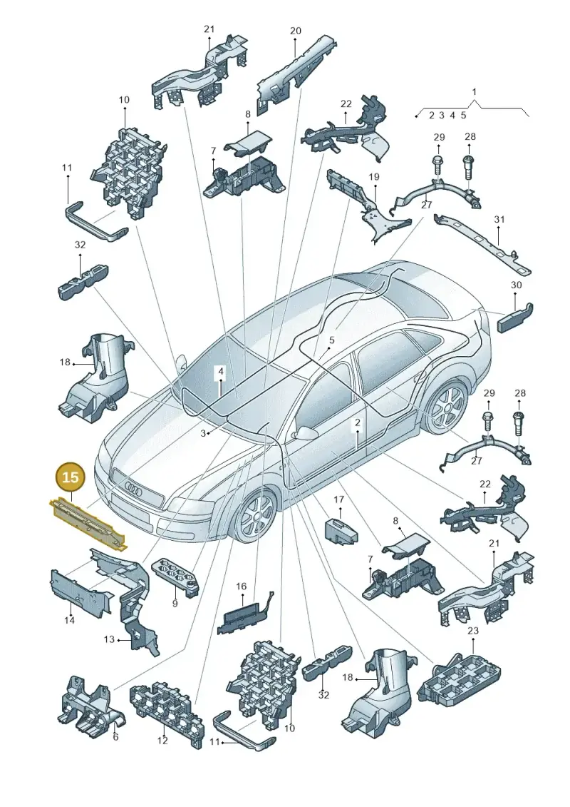 8E2971824D — Audi RS4 qu.           07> (2006-) diagram 249972800, position 15