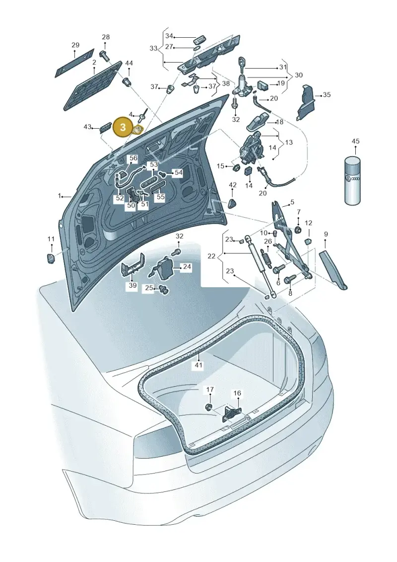 8E5827249G — Audi A4/S4/Av./qu.     05> (2005-) diagram 454827000, position 3