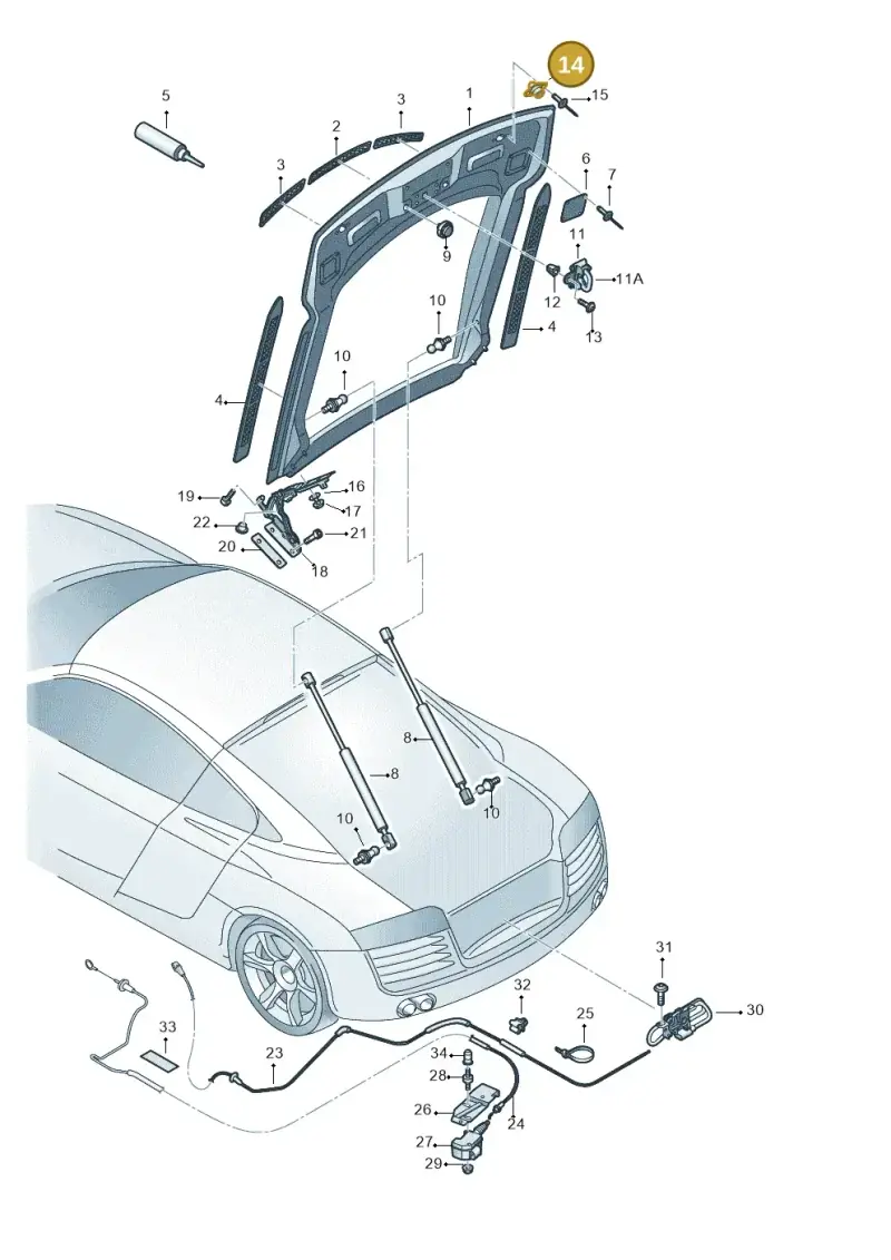 8E5827249G — Audi R8                08> (2007-) diagram 618827300, position 14
