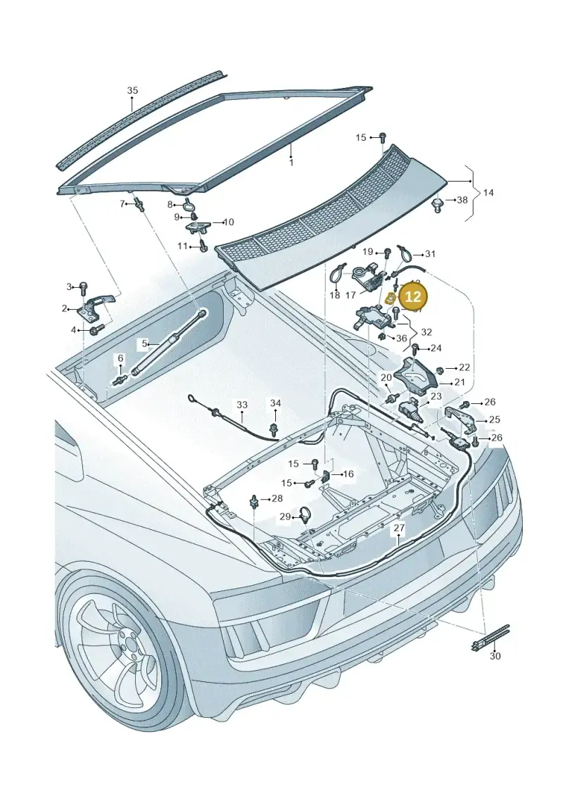 8E5827249G — Audi R8 Spyder (2015-2024) diagram 872827000, position 12