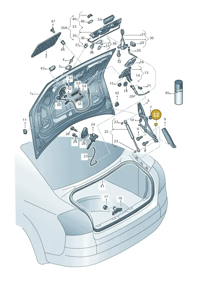 8E5827378 — Audi RS4 qu.           07> (2006-) diagram 249827100, position 12