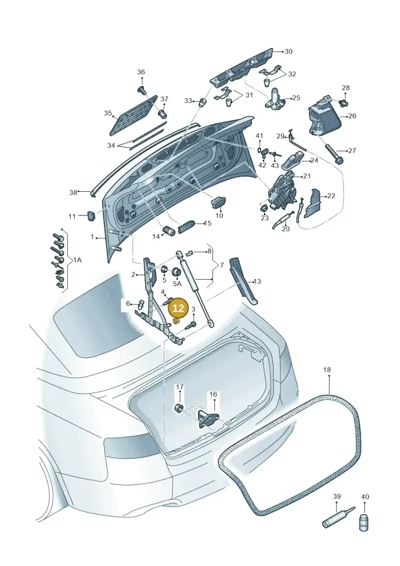 8E5827378 — Audi RS5 Cabrio (2012-2015) diagram 670827000, position 12