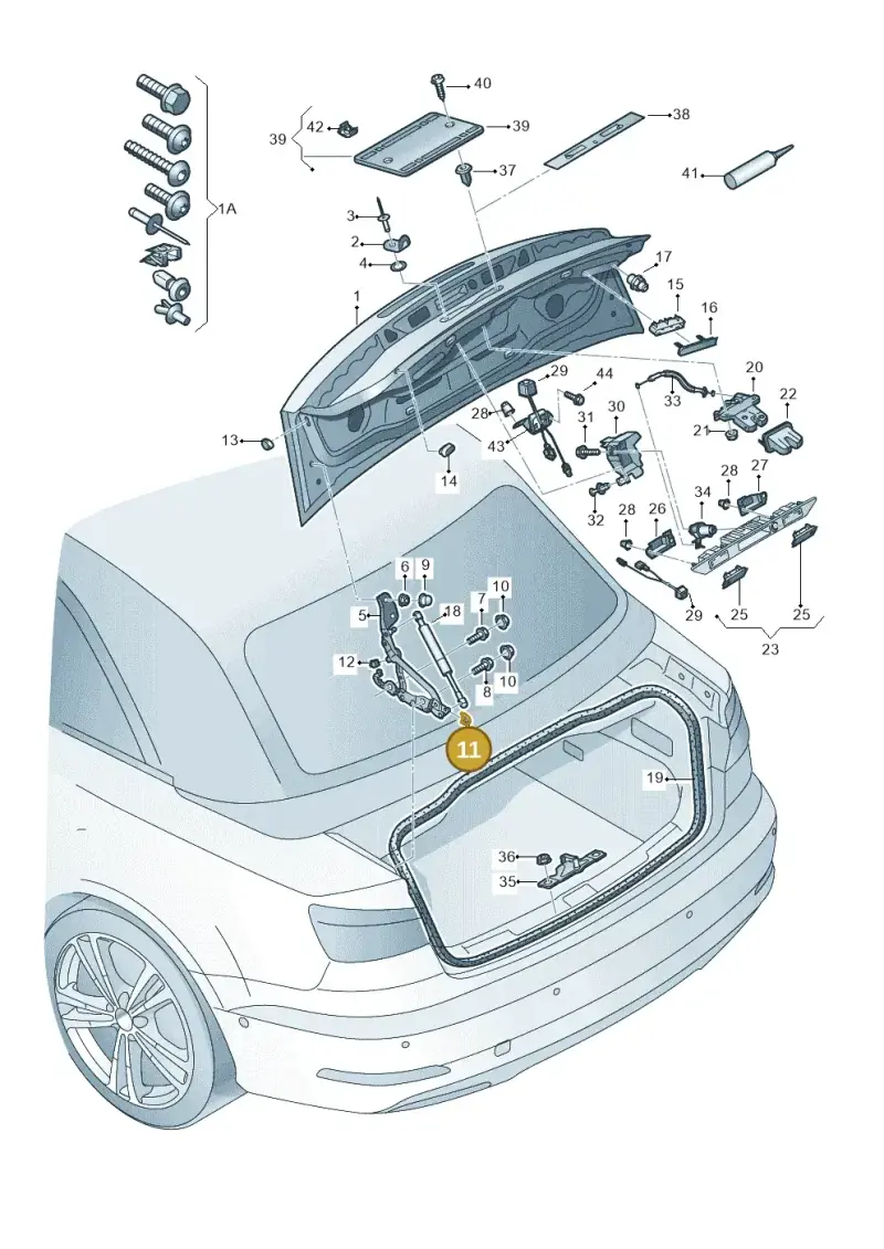 8E5827378 — Audi A3 Cabrio (2016-2020) diagram 778827000, position 11