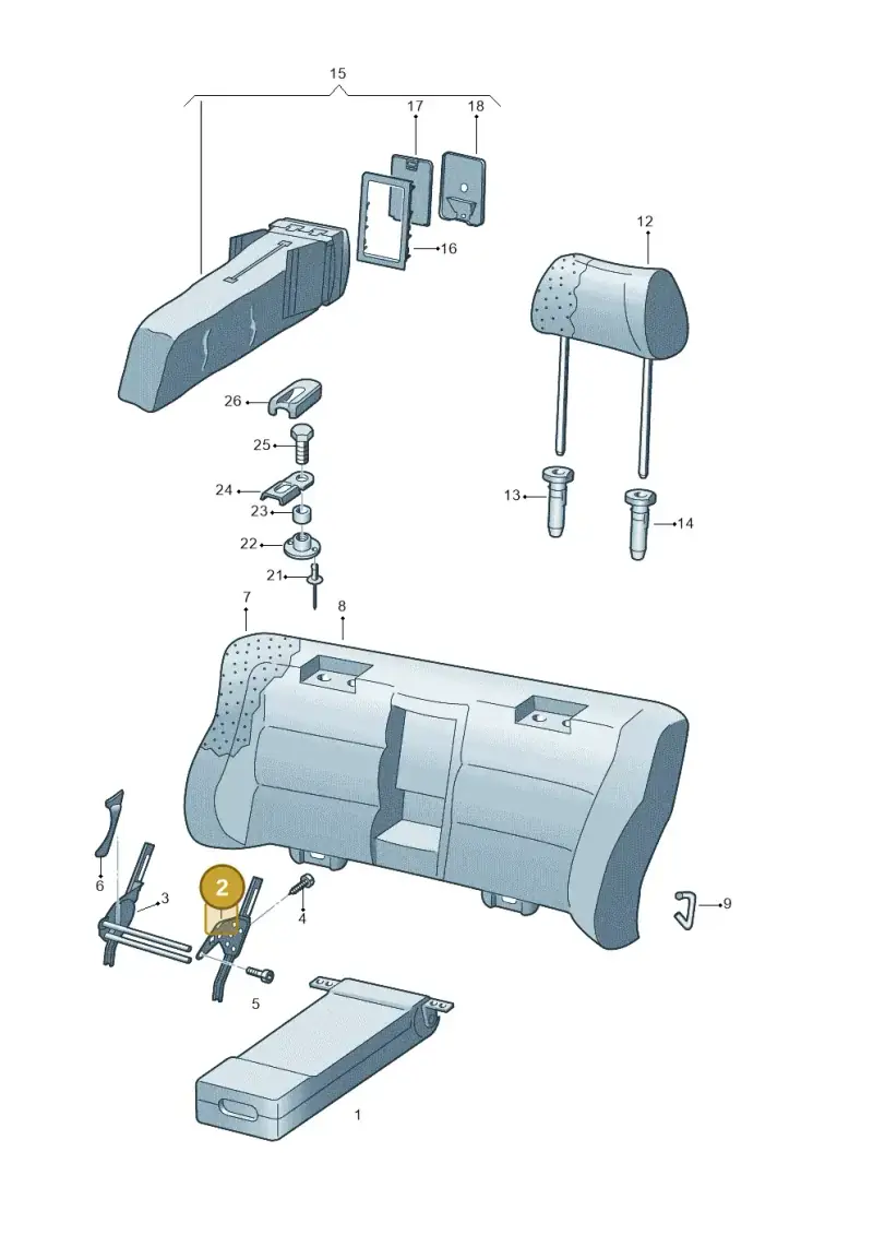 8E5885963 — Audi A4/S4/Av./qu.     05> (2005-) diagram 249885600, position 2