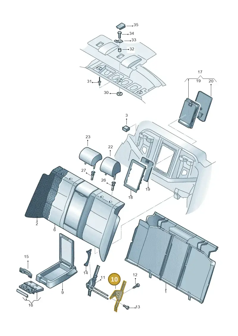 8E5885963 — Audi A6 2.7 TDI (2008-2011) diagram 448885600, position 10