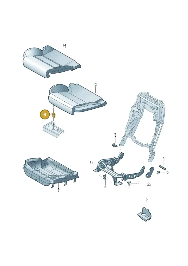 8E5886373 — Audi Q5 qu. 2.0 (2009-2018) diagram 687885020, position 6