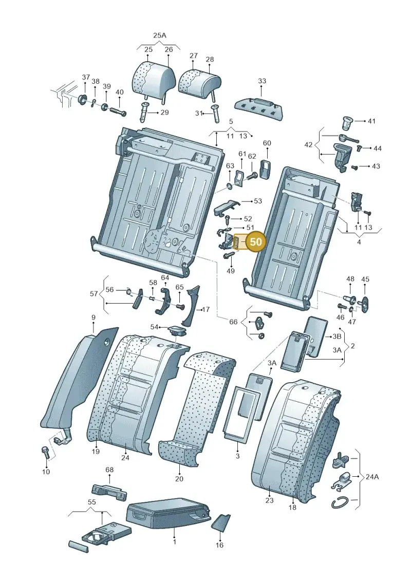 8E9886177A — Audi RS4 qu.           07> (2006-) diagram 249885700, position 50