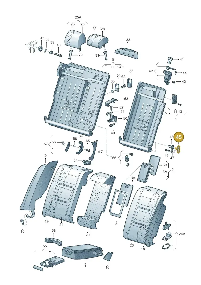 8E9886818 — Audi RS4 qu.           07> (2006-) diagram 249885700, position 45