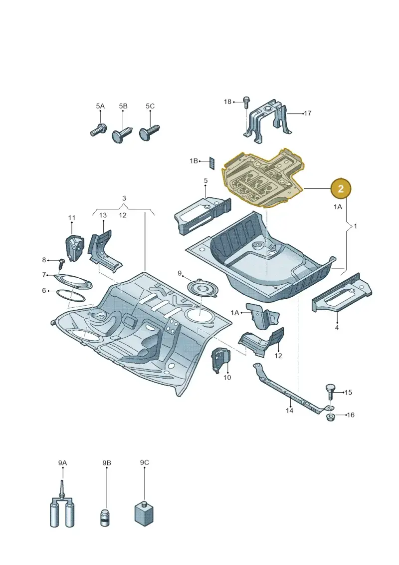 8F0804869B — Audi A5 Sportback (2011-2017) diagram 620803500, position 2