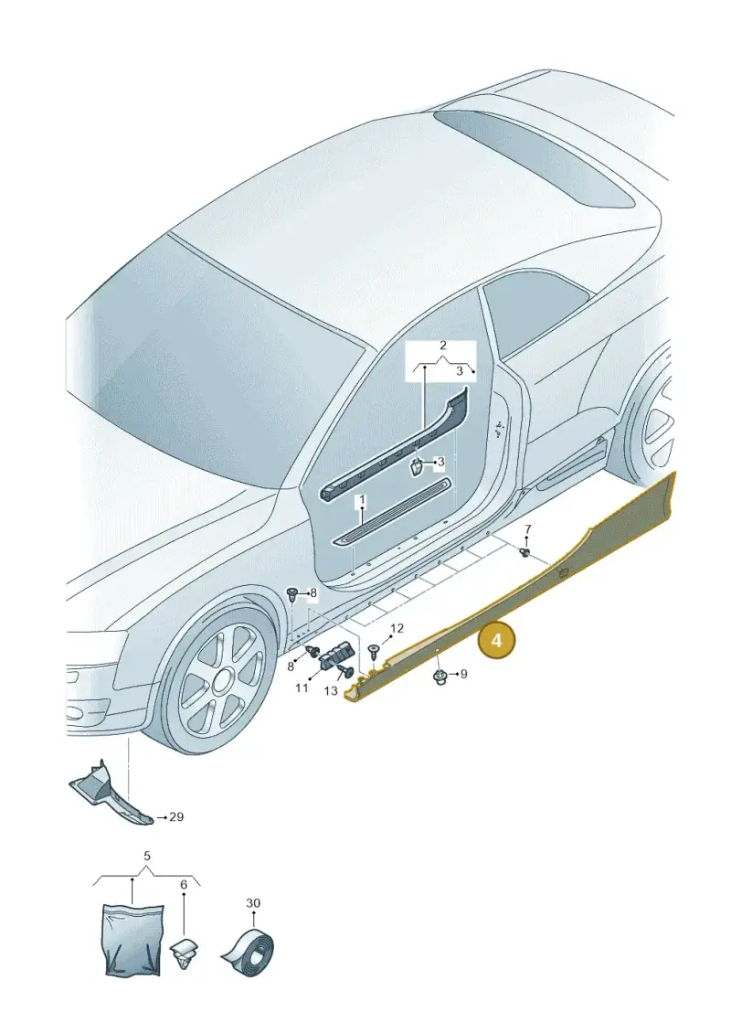 8F0853856GRU — Audi RS5 Cabrio (2012-2015) diagram 759853000, position 4