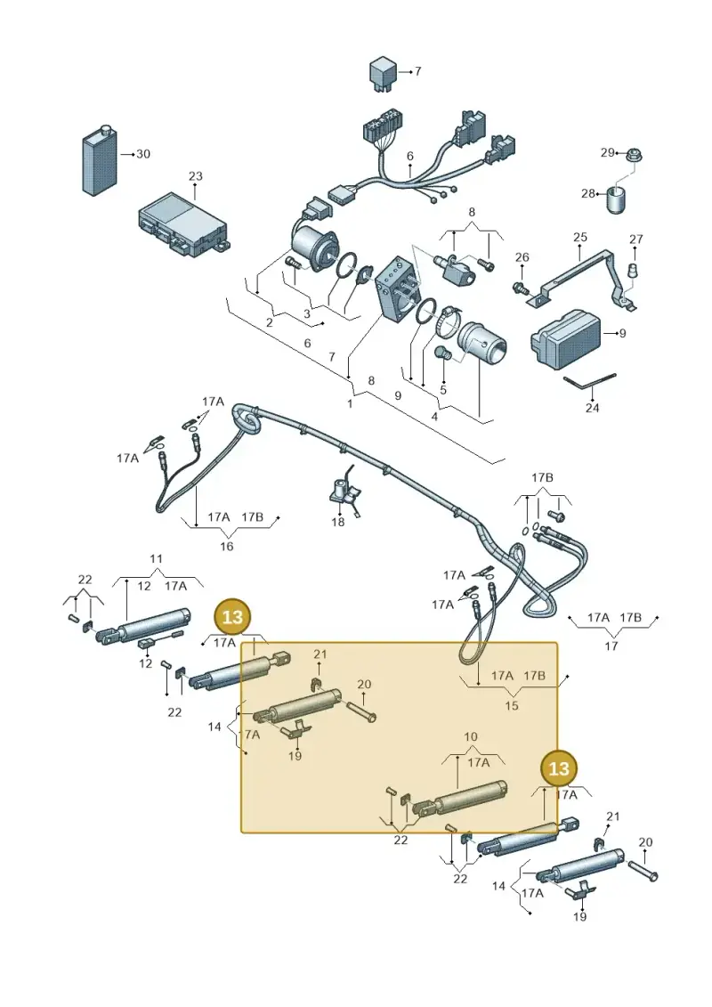 8F0871603 — Audi RS5 Cabrio (2012-2015) diagram 670871200, position 13