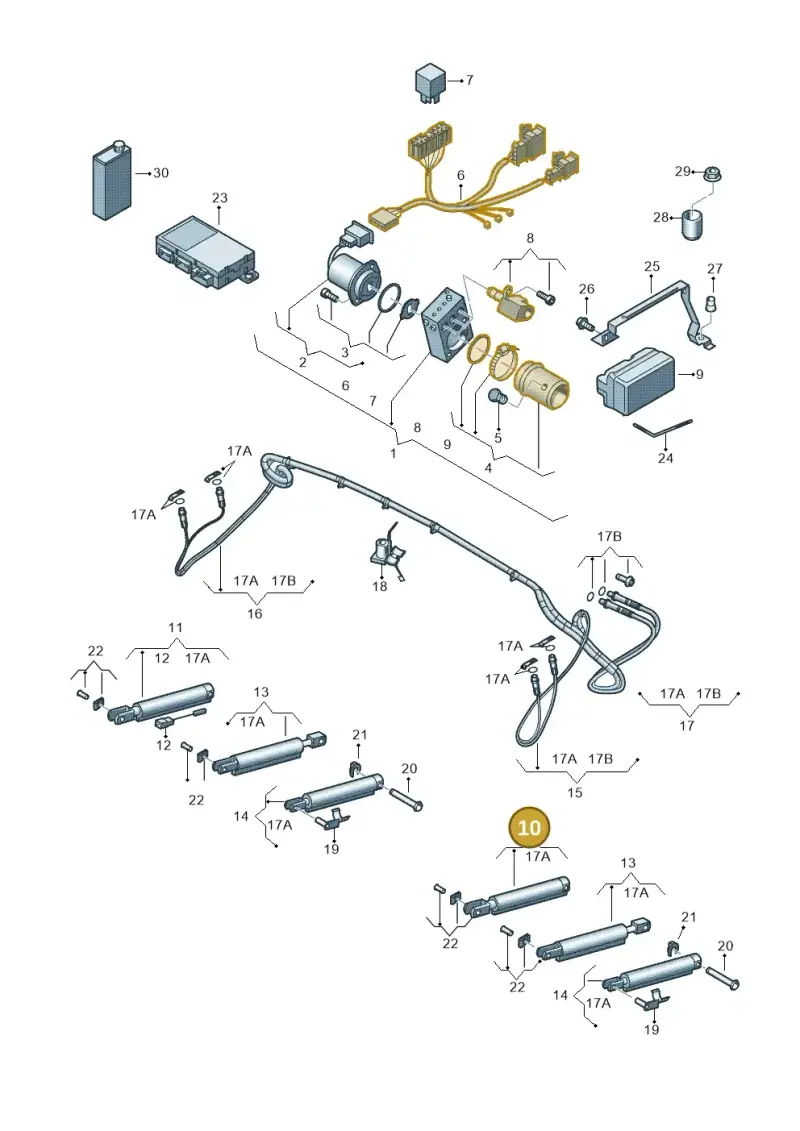 8F0871795 — Audi RS5 Cabrio (2012-2015) diagram 670871200, position 10