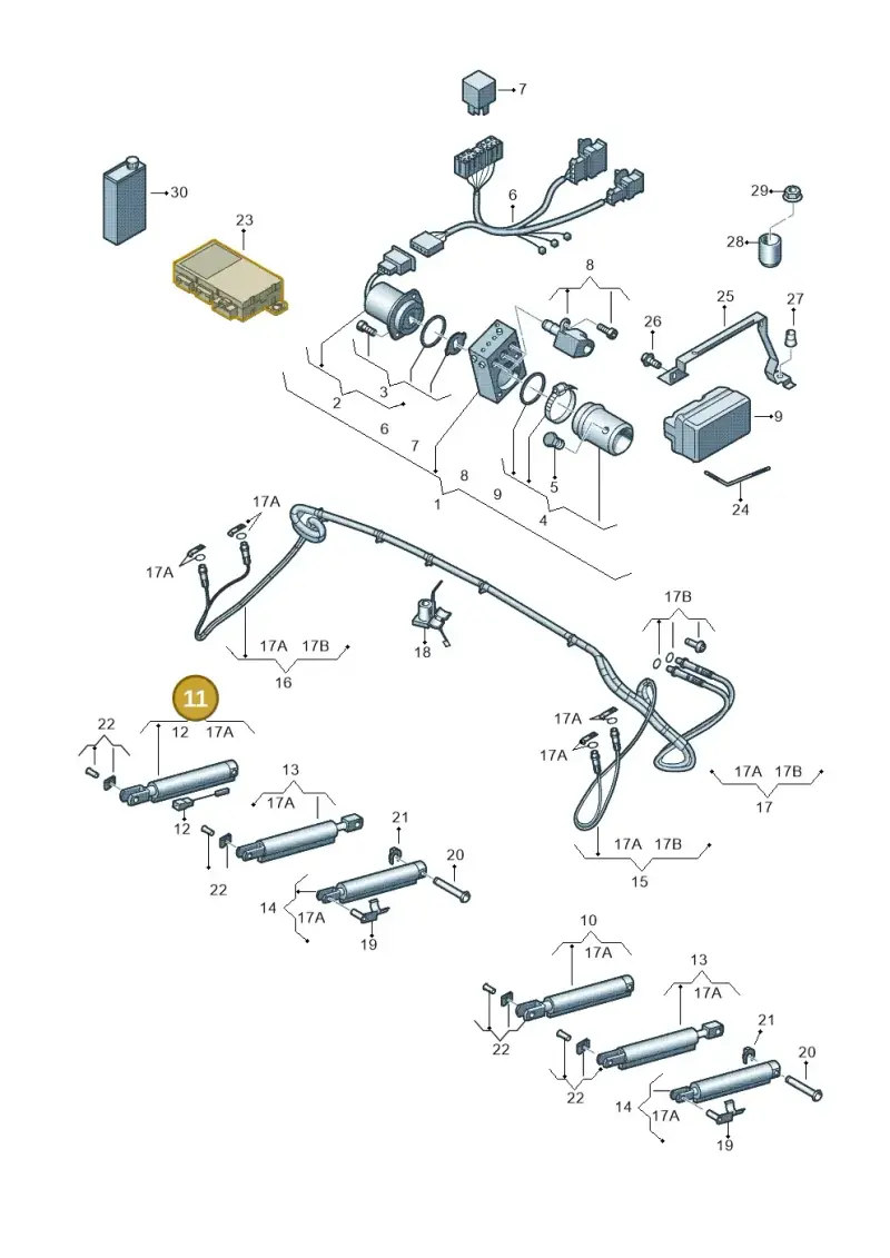8F0871796 — Audi RS5 Cabrio (2012-2015) diagram 670871200, position 11