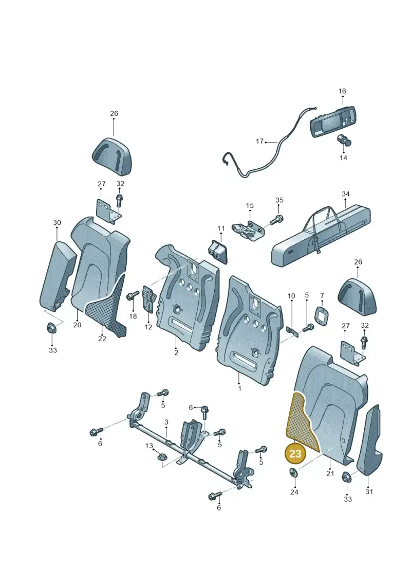 8F0885775F — Audi A5 Cabrio 2.0 (2011-2017) diagram 670885700, position 23
