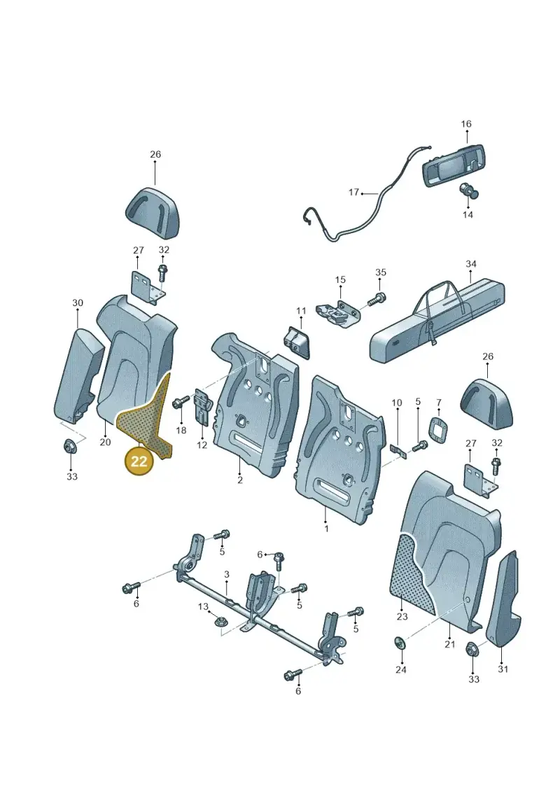 8F0885776F — Audi A5 Cabrio 2.0 (2011-2017) diagram 670885700, position 22