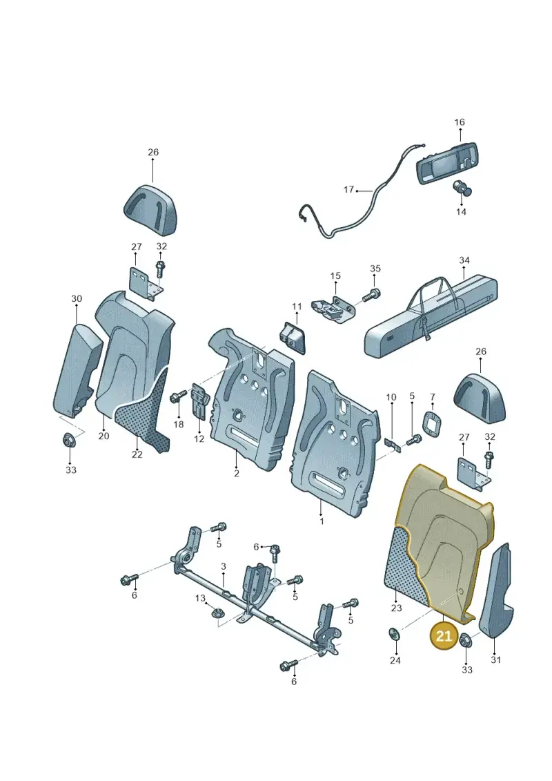 8F0885805KZDT — Audi A5 Cabrio 2.0 (2008-2012) diagram 670885700, position 21