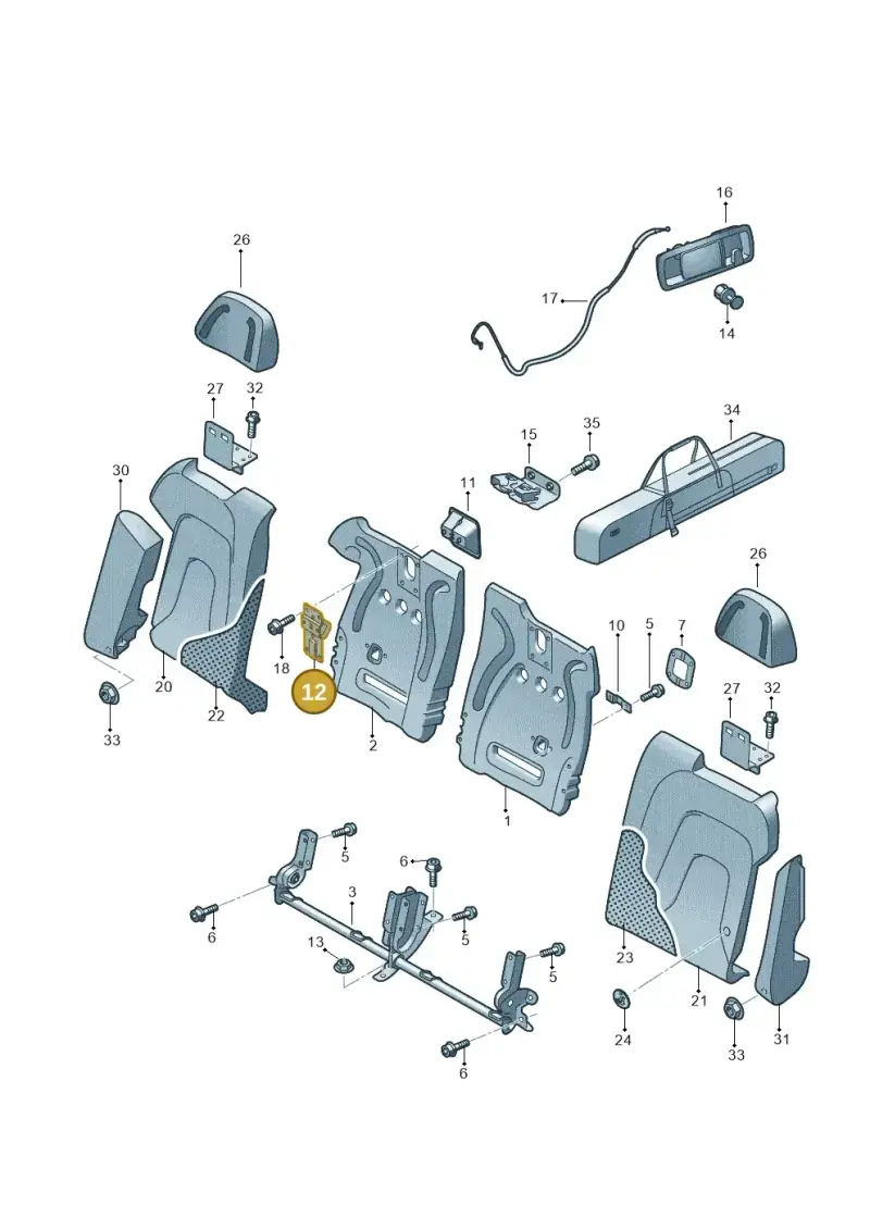 8F0885963 — Audi RS5 Cabrio (2012-2015) diagram 670885700, position 12