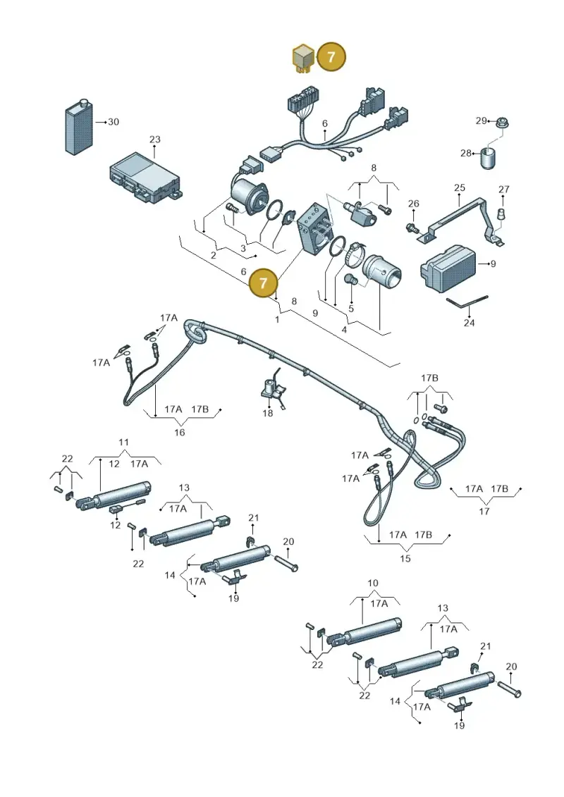8F0898671 — Audi RS5 Cabrio (2012-2015) diagram 670871200, position 7