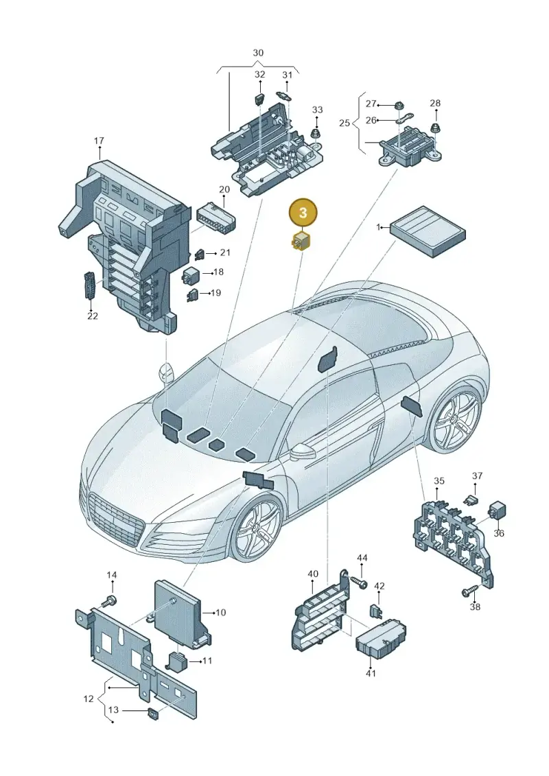 8F0898671 — Audi R8 qu. 5.2 (2012-2015) diagram 752937000, position 3