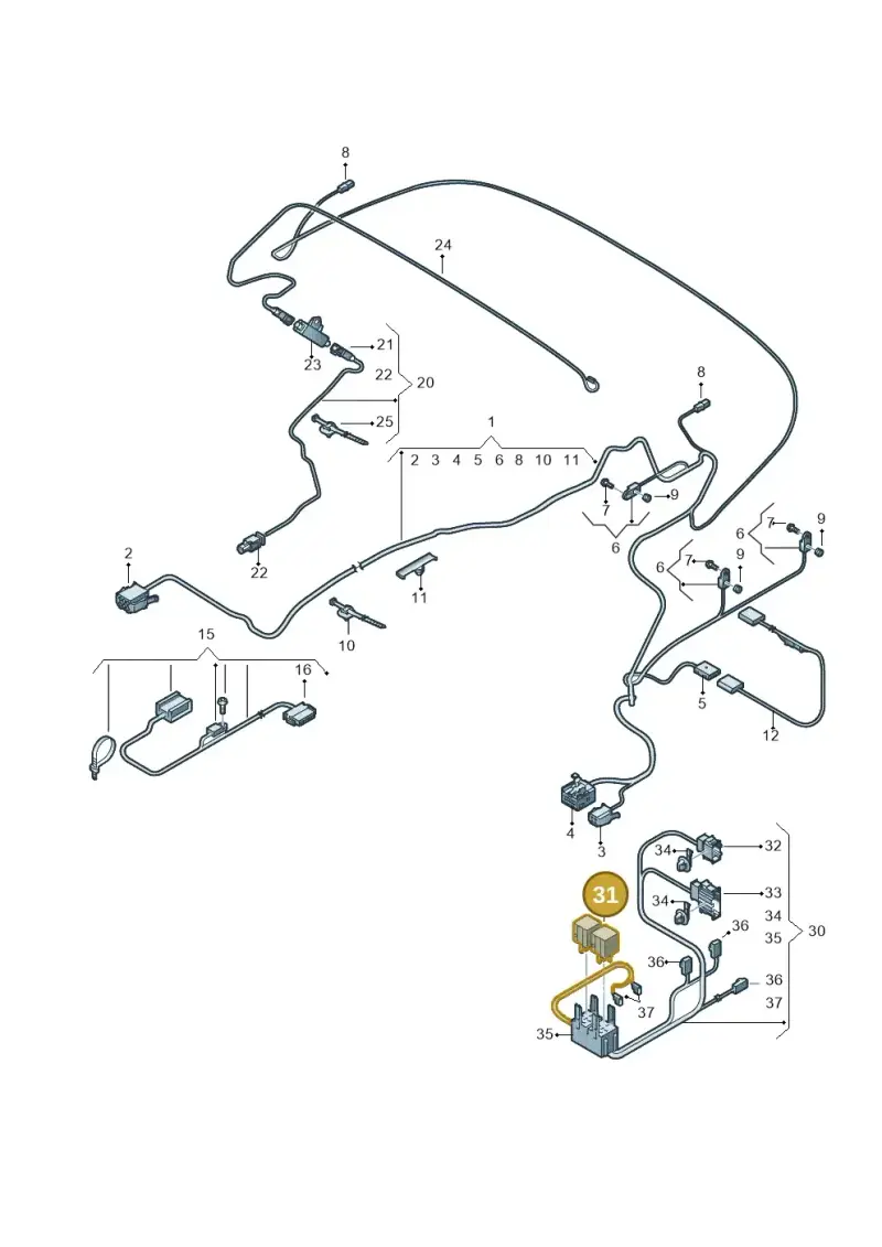 8F0898671 — Audi A3 Cabrio (2016-2020) diagram 778972800, position 31