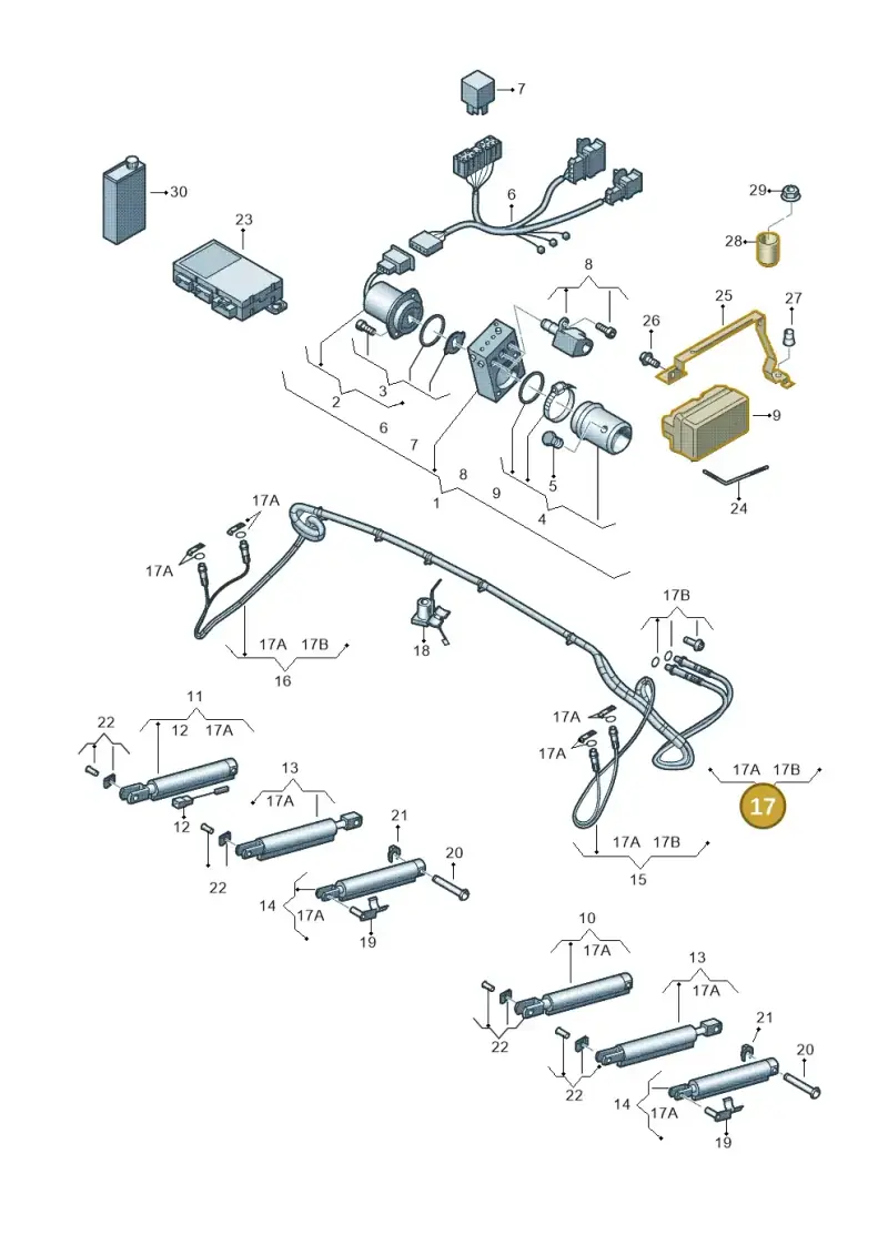8F0898755 — Audi RS5 Cabrio (2012-2015) diagram 670871200, position 17