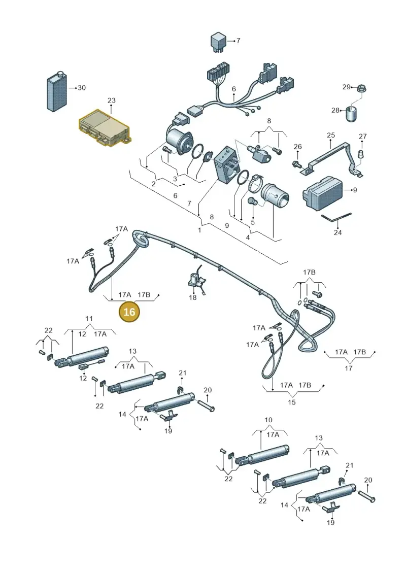 8F0898762 — Audi RS5 Cabrio (2012-2015) diagram 670871200, position 16