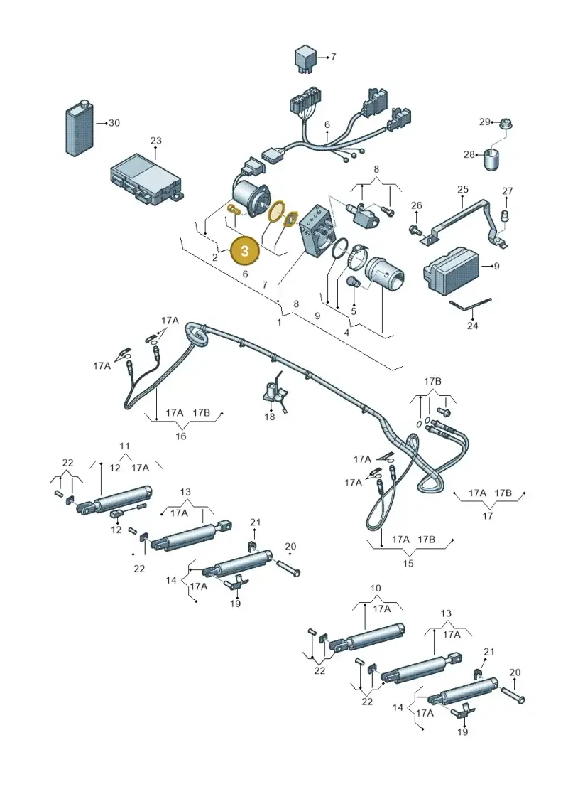 8F0898921 — Audi RS5 Cabrio (2012-2015) diagram 670871200, position 3