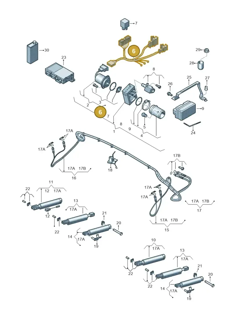 8F0972814 — Audi RS5 Cabrio (2012-2015) diagram 670871200, position 6