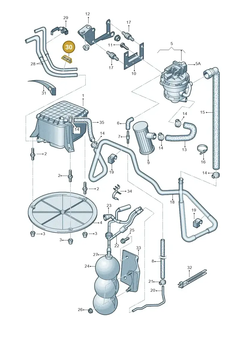 8H0201245 — Audi RS4 Cabrio qu.    08> (2007-) diagram 249201960, position 30