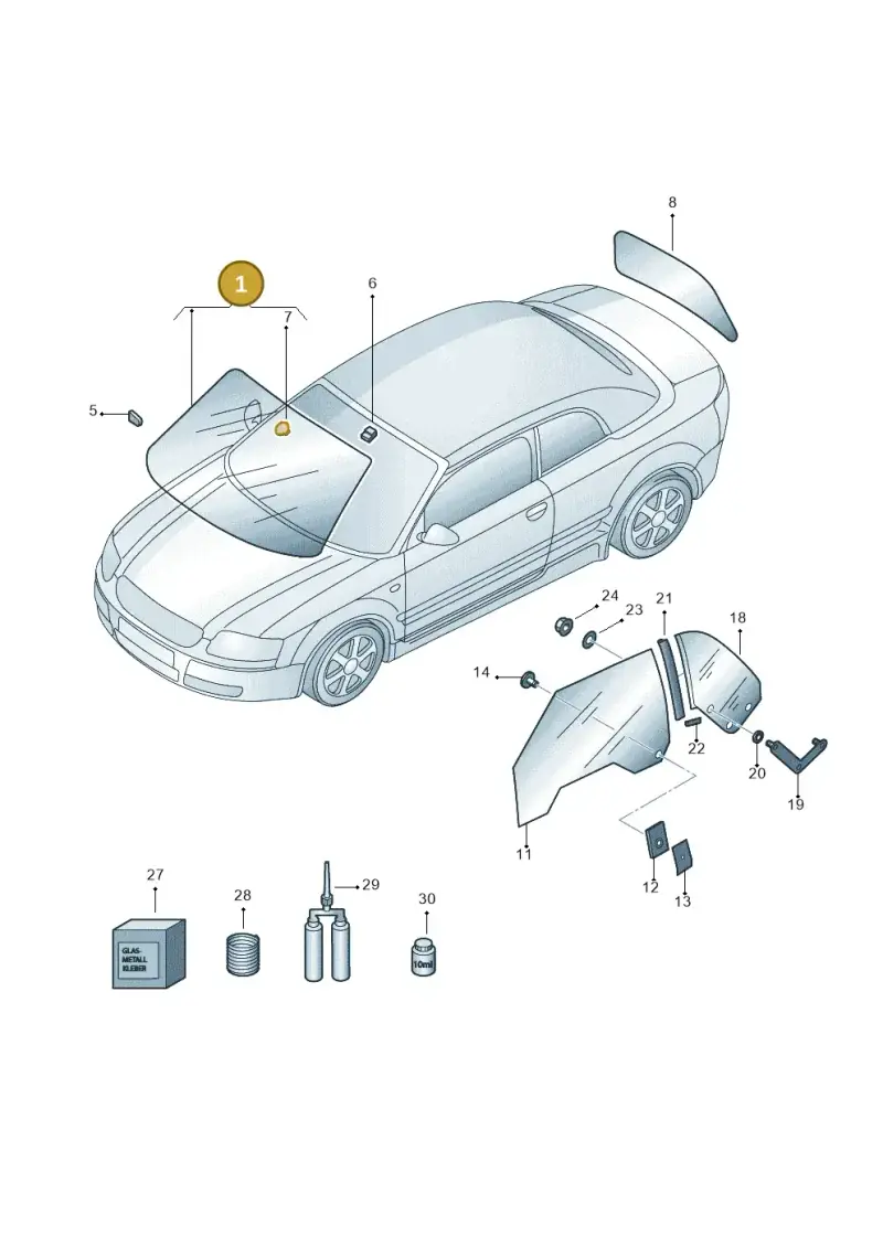 8H0845099ENVB — Audi A4/S4 Cabrio./qu. (2002-2006) diagram 273845000, position 1