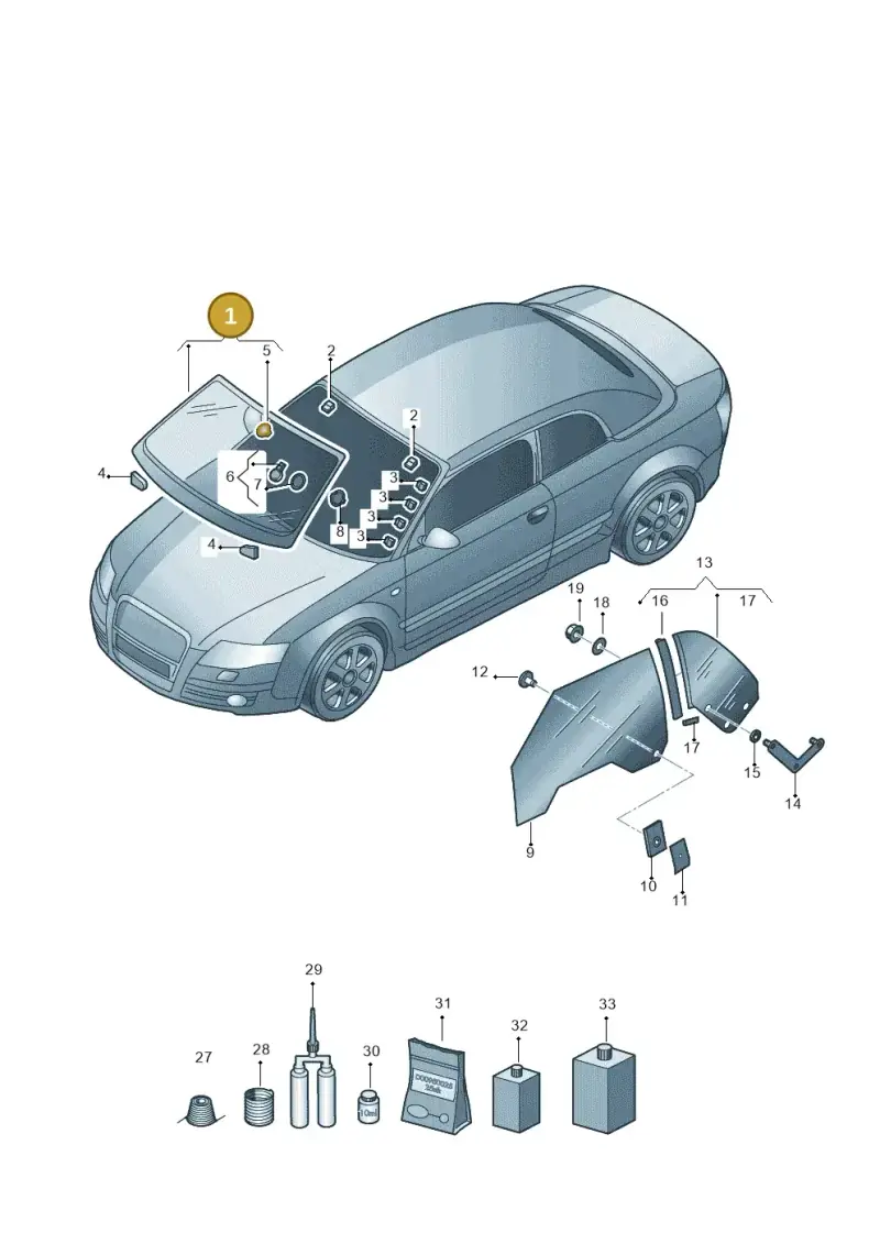8H0845099ENVB — Audi RS4 Cabrio qu.    08> (2007-) diagram 492845000, position 1