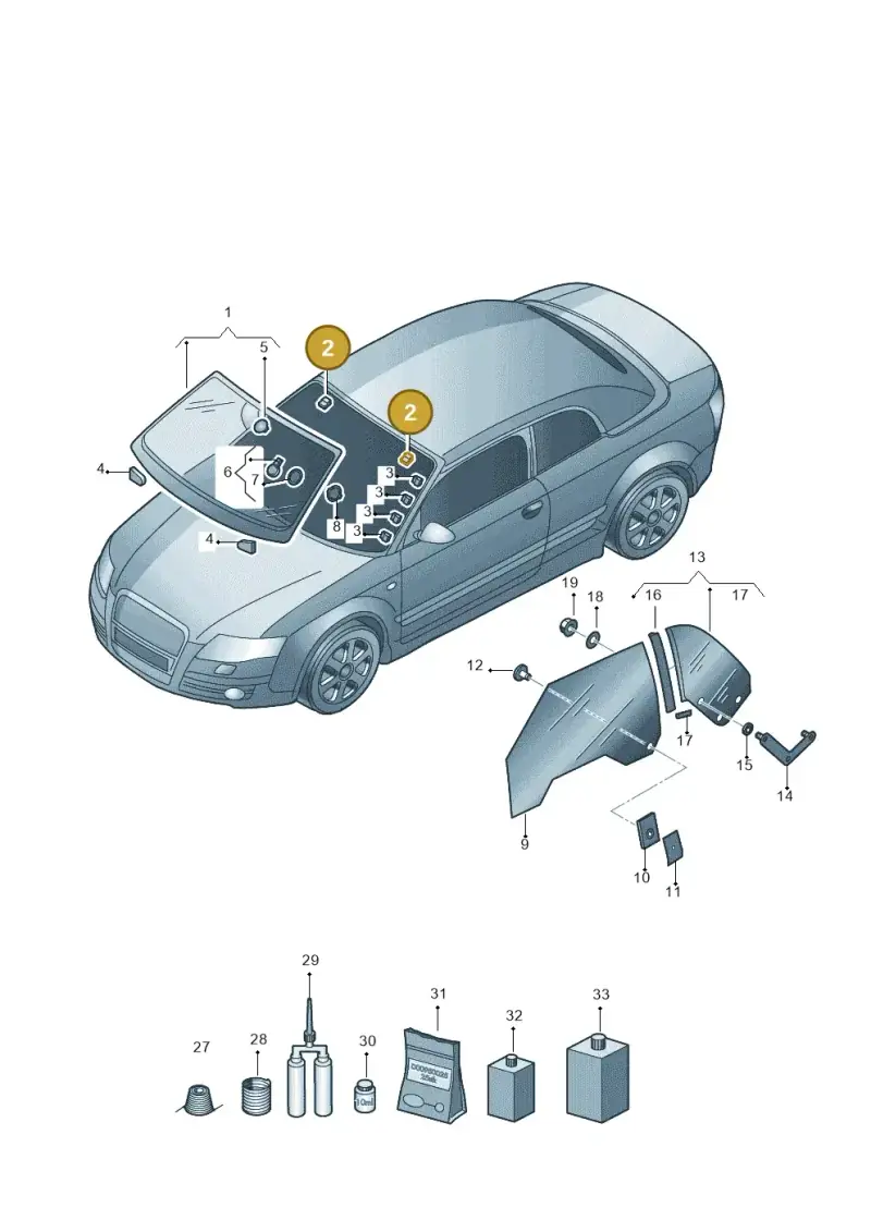 8H0845471 — Audi RS4 Cabrio qu.    08> (2007-) diagram 492845000, position 2