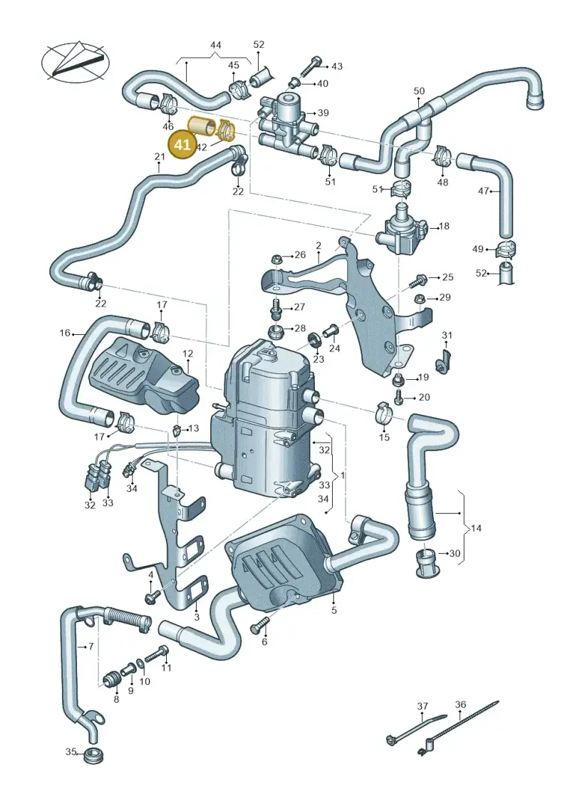 8J0121324 — Audi RS6 Avant (2019-) diagram 538261000, position 41