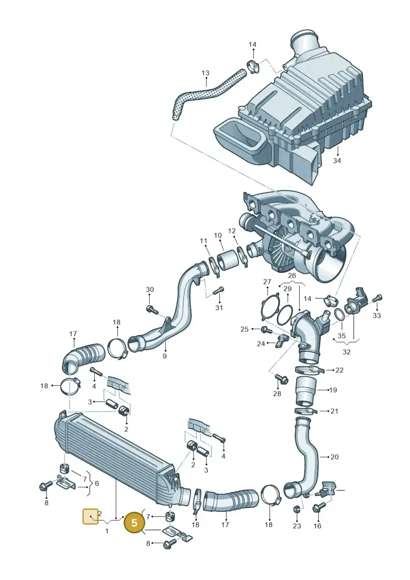 8J0145491 — Audi TTRS Plus Coupe (2009-2014) diagram 676145800, position 5