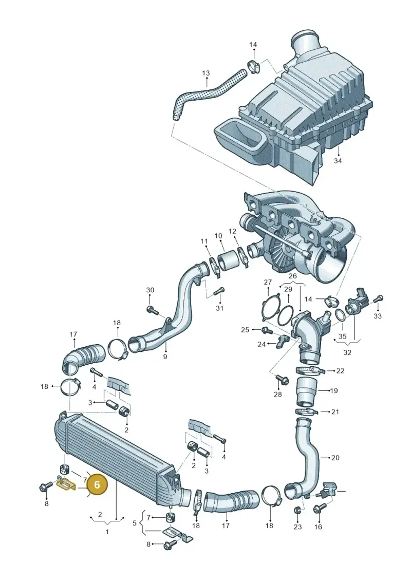 8J0145492 — Audi TTRS Plus Coupe (2009-2014) diagram 676145800, position 6