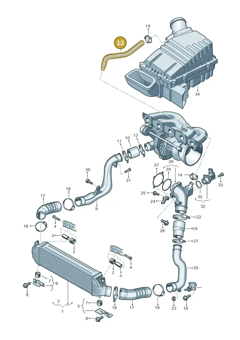 8J0145693 — Audi RS3 Sportback (2011-2012) diagram 676145800, position 13