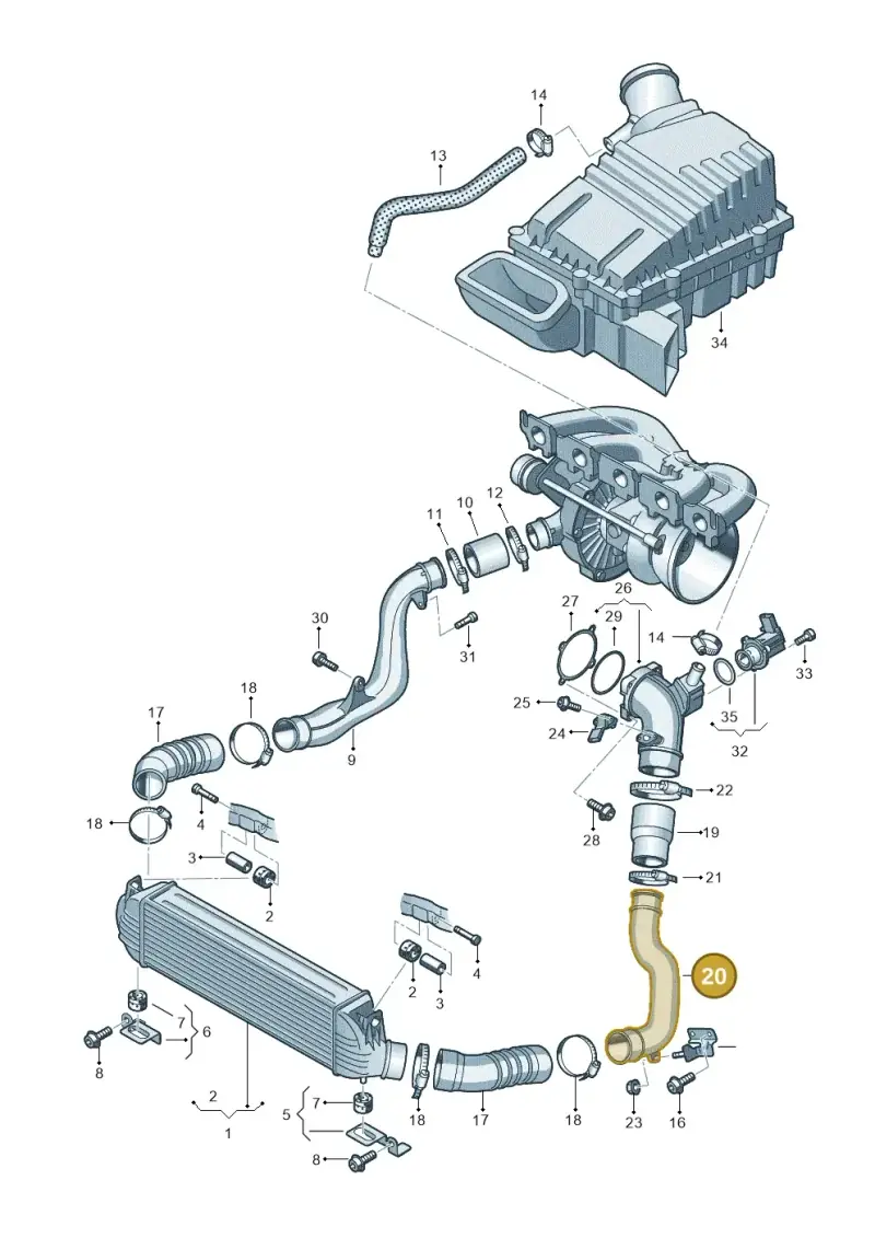 8J0145832H — Audi RS3 Sportback (2011-2012) diagram 676145800, position 20