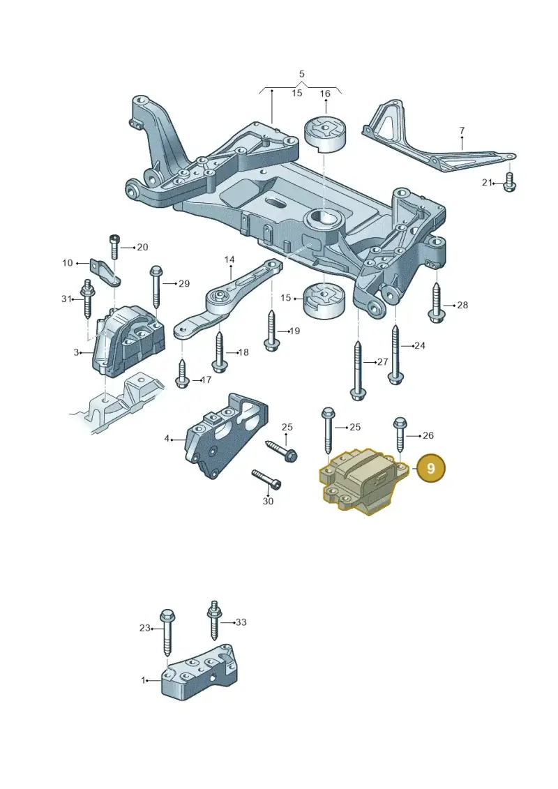 8J0199555D — Audi TTS Coupe 2.0 (2010-2014) diagram 707199200, position 9
