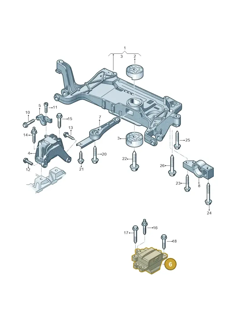 8J0199555K — Audi RSQ3 qu. 2.5 (2013-2018) diagram 764199100, position 6