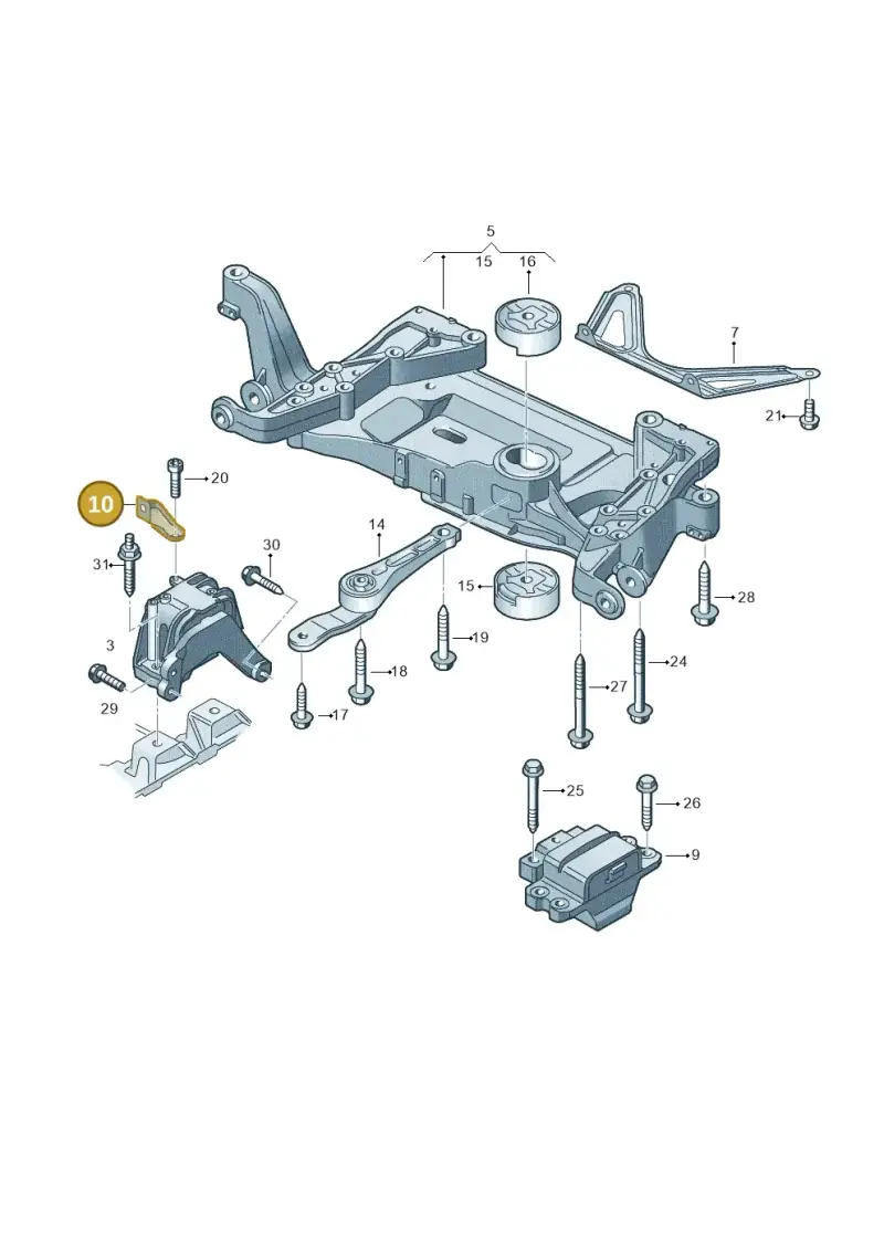 8J0199588 — Audi TTRS Plus Coupe (2009-2014) diagram 676199100, position 10